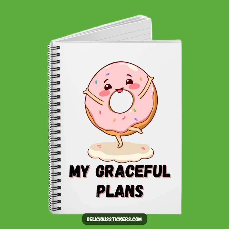 Funny Donut Ballet Notebook - Hilarious Stationery for Sweet Ideas