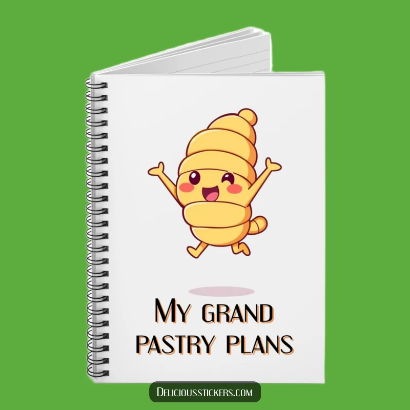 Funny Croissant Leap Notebook: Baking Ideas, Joyful Humorous Gift