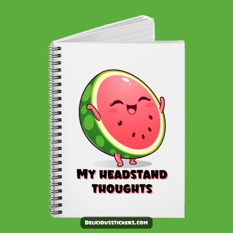 Funny Winking Watermelon Handstand Notebook - Jot Down Summer Ideas!