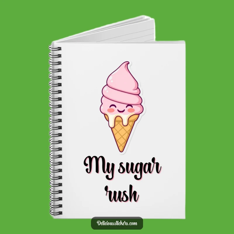 Funny Melting Ice Cream Cone Notebook: Jot Down Sweet Ideas with Joy, Great Funny Gift