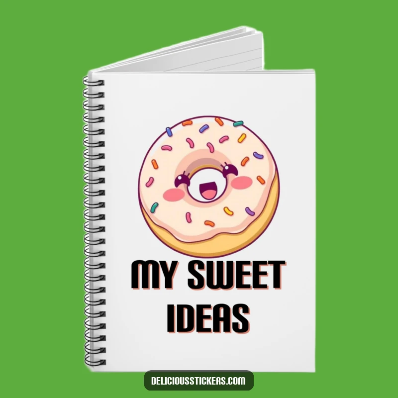 Funny Donut Bouncing Notebook: Sweet Sprinkle Character, Humorous Journal