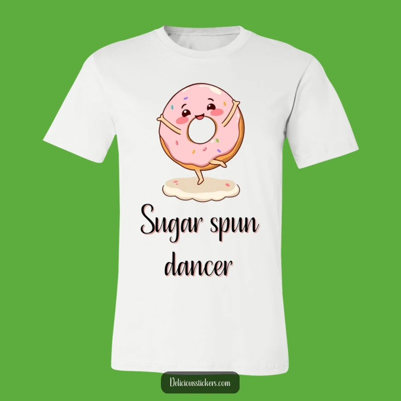 Funny Donut Ballet T-Shirt - Joyful Dessert Tee for Dancers and Foodies