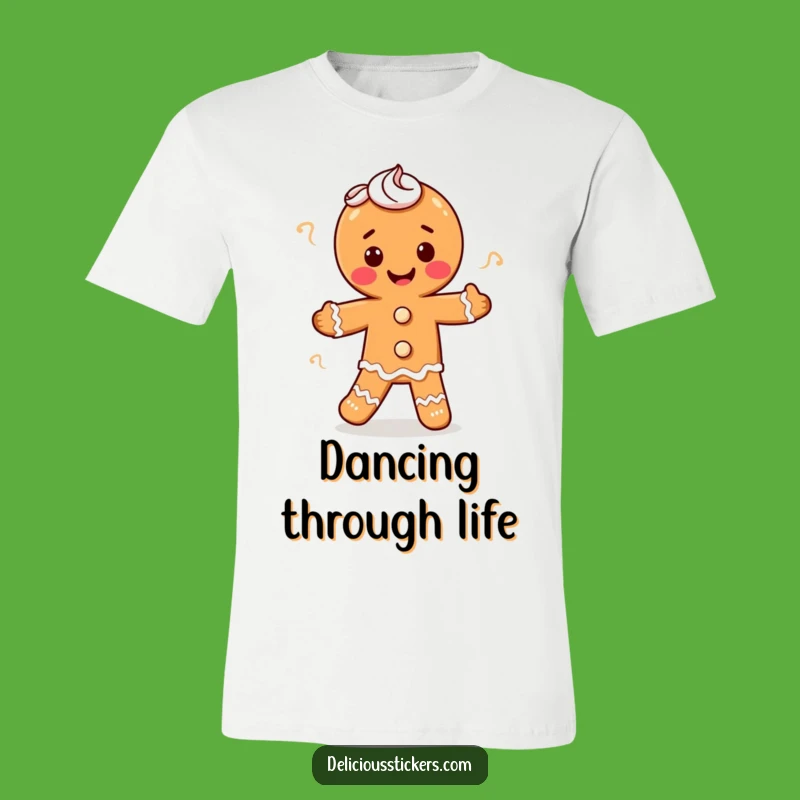 Funny Gingerbread Man T-Shirt - Joyful Jigging Baker Tee for Fun