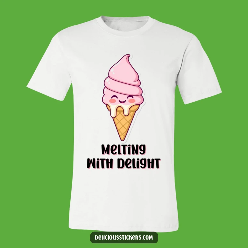 Funny Melting Ice Cream Cone T-Shirt: Joyful Summer Vibes Tee, A Hilarious Funny Gift