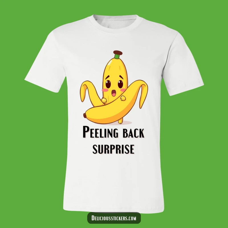 Funny Surprised Banana Tee: Unexpected Humor Shirt Gift