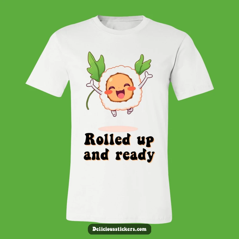 Funny Sushi Flyer T-Shirt: Wear Your Joyful Sushi Spirit with This Funny Apparel!