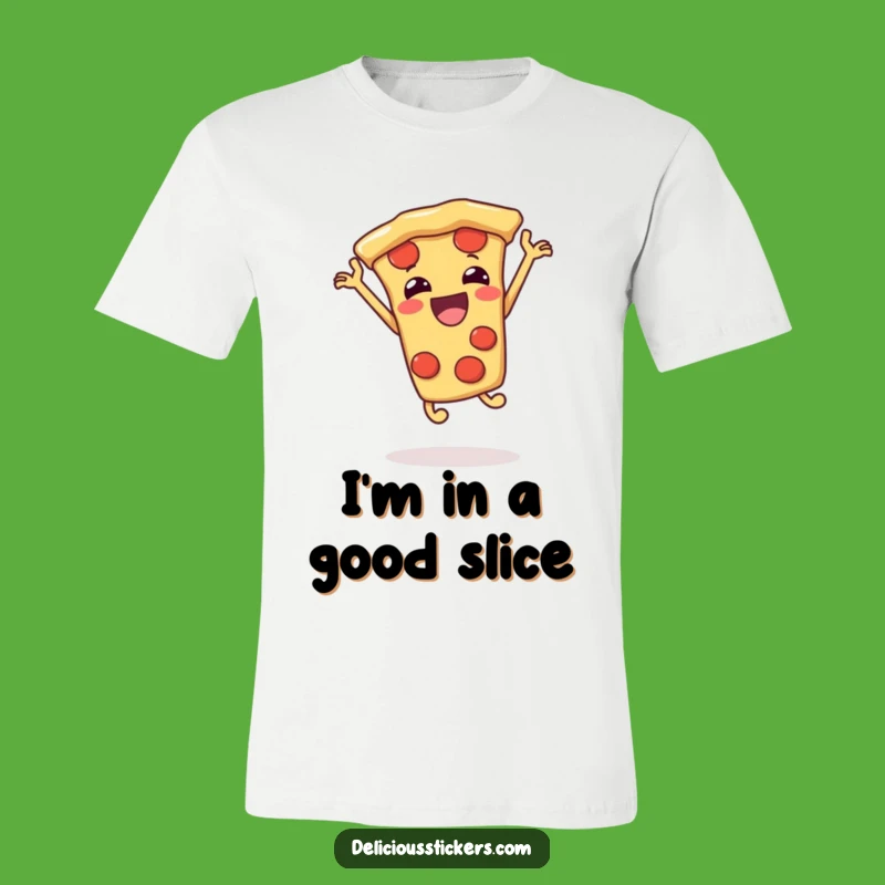 Funny Pizza Slice Jumping T-Shirt: Wearable Fun for a Hilarious Gift