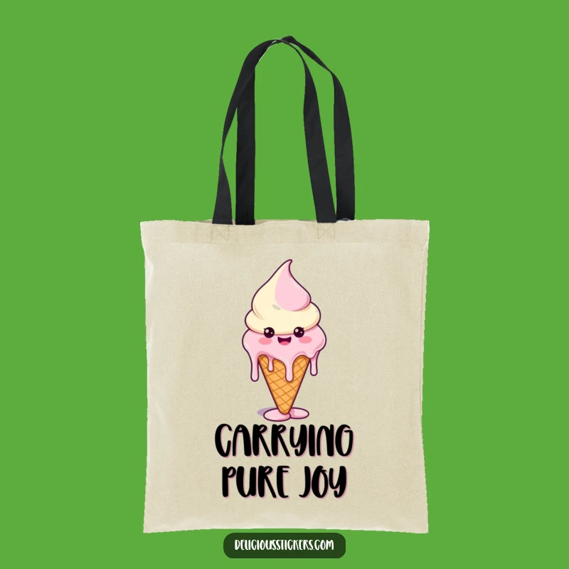 Funny Melting Ice Cream Tote Bag: Carry Your Fun & Sweetness Gift
