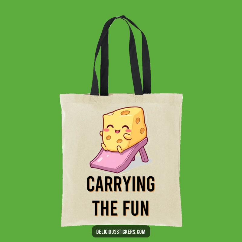 Funny Winking Cheese Tote Bag - Chic & Hilarious Dairy Accessory Gift