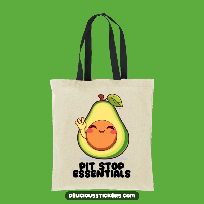 Funny Avocado Wave Tote Bag: Carry Your Essentials with Hilarious Healthy Style!