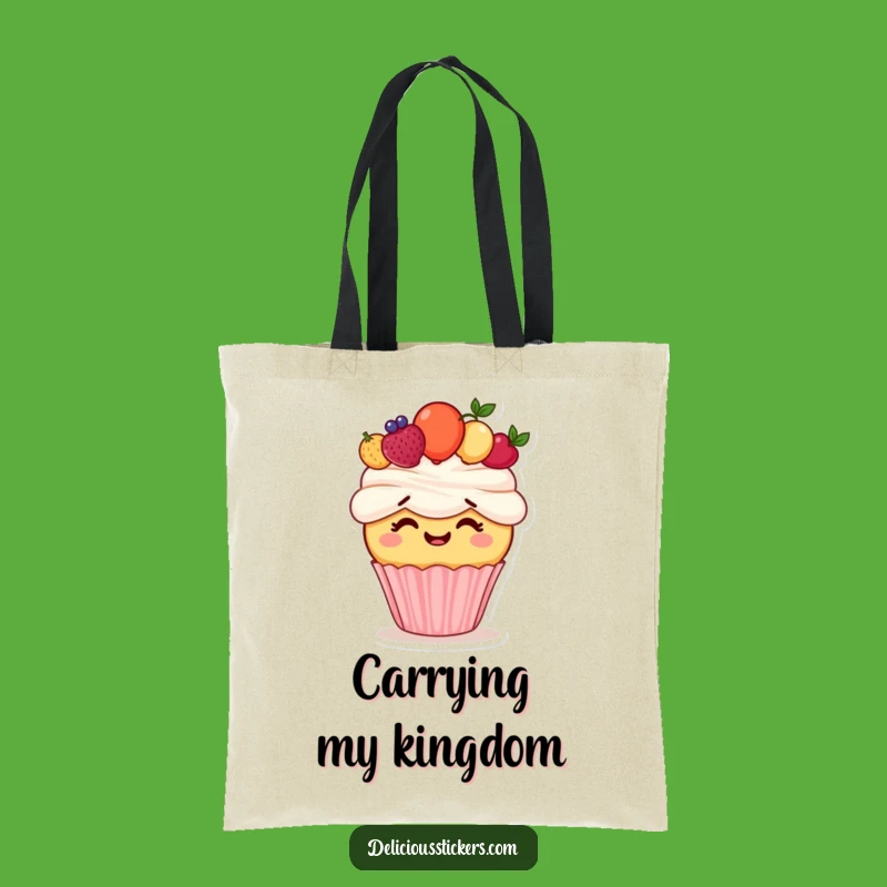 Funny Cupcake Crown Tote Bag: Carry Your Essentials with Royal Sweetness