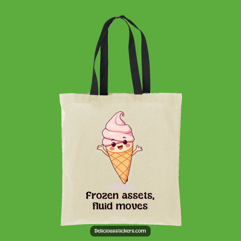 Funny Dancing Ice Cream Cone Tote Bag: Carry Your Essentials with Hilarious Style!