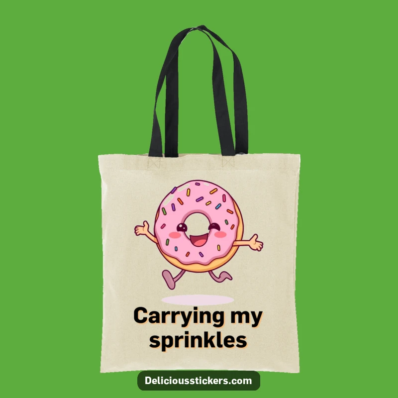 Funny Donut Hop Tote Bag: Carry Your Essentials with Hilarious Sweetness!