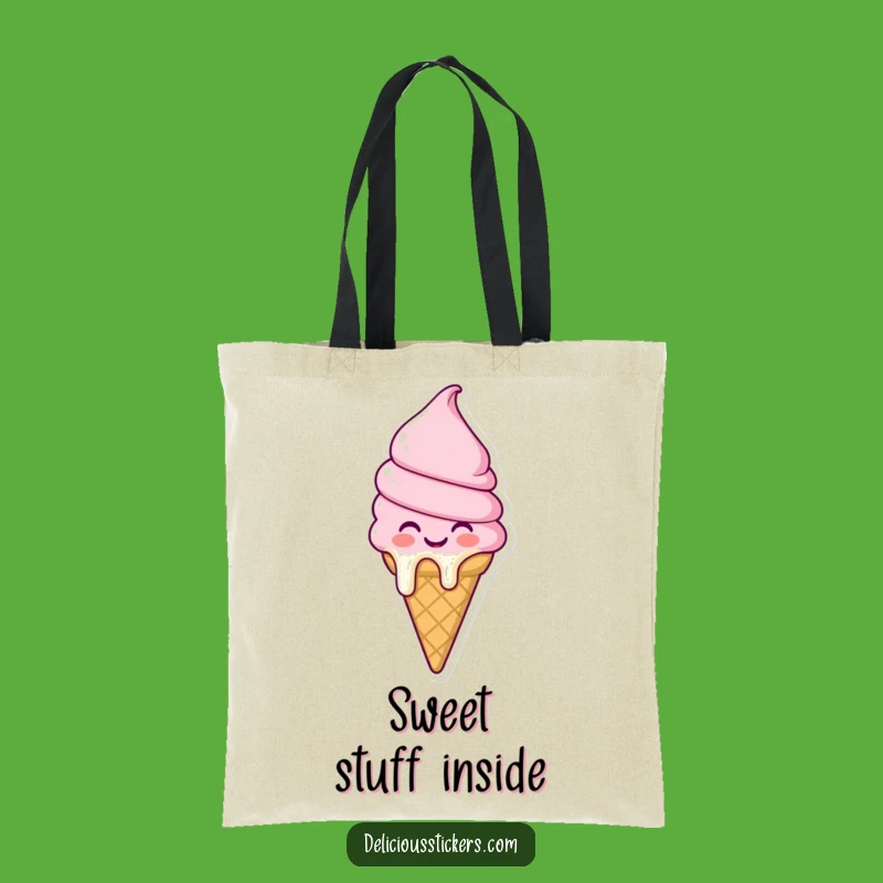 Funny Melting Ice Cream Cone Tote Bag: Carry Your Joy & Sweetness, Awesome Funny Gift