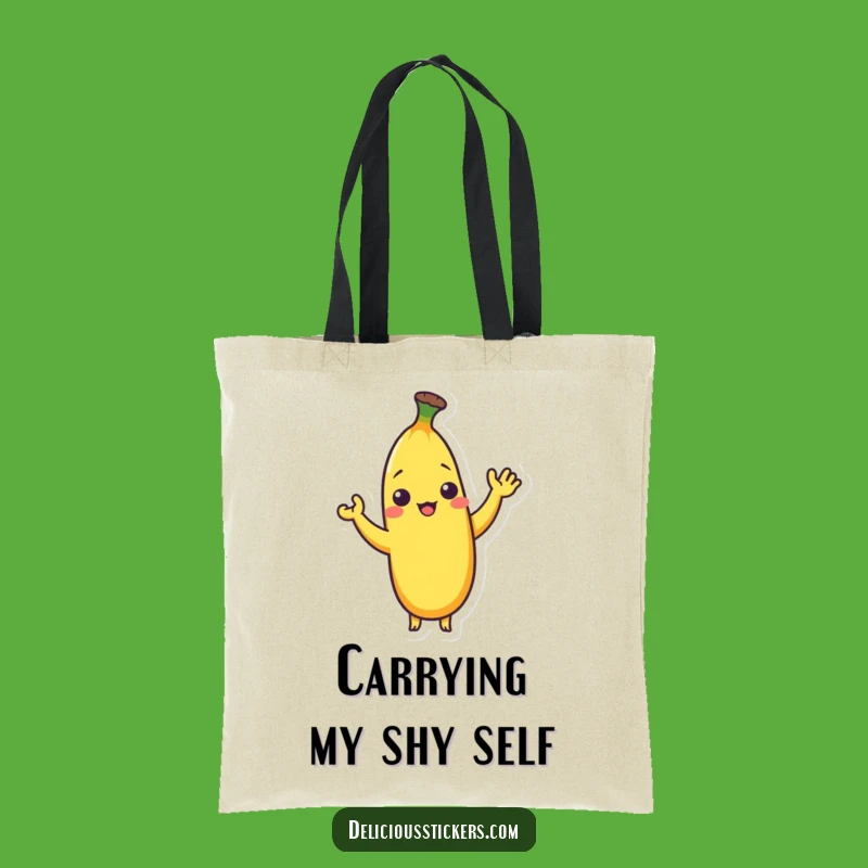 Funny Shy Banana Tote Bag: Carry Your Essentials with Quiet Charm