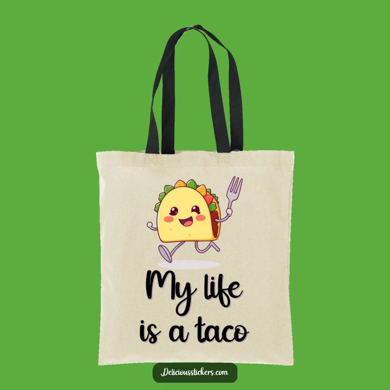 Funny Taco Runner Tote Bag: Carry Your Essentials with Hilarious Foodie Style!